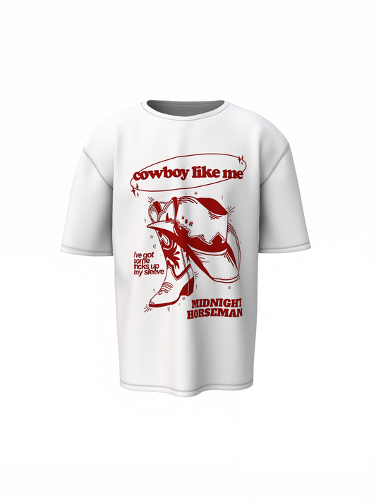 Cowboy Graphic Oversized T-Shirt Western Streetwear Style