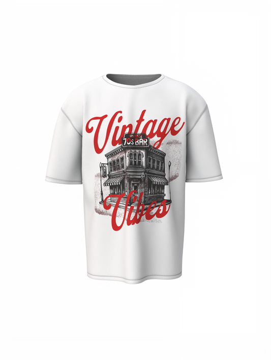Vintage 70's Bar Oversized T-Shirt for Retro Streetwear Style