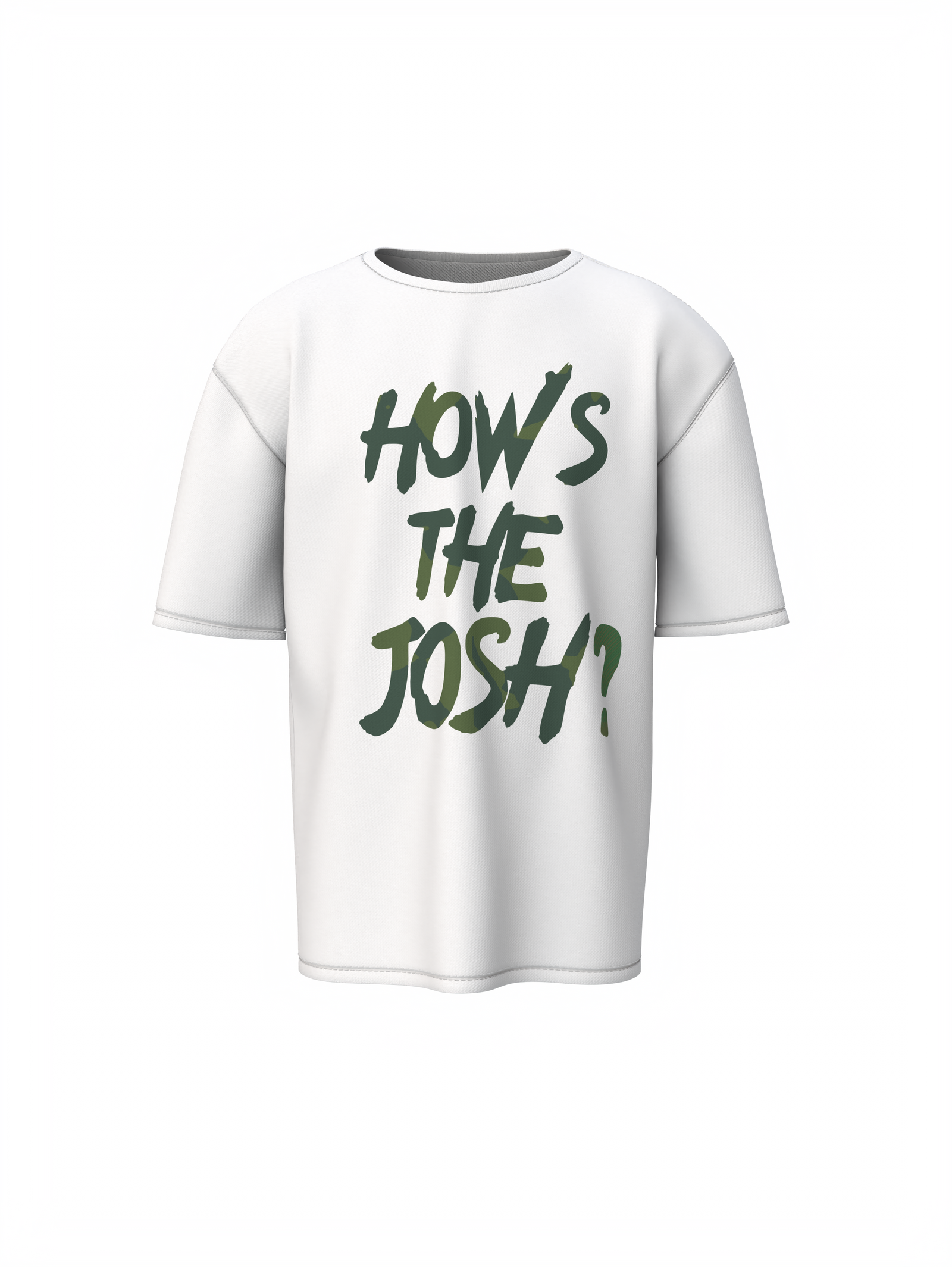 How's The Josh Oversized T-Shirt Military Style Wear