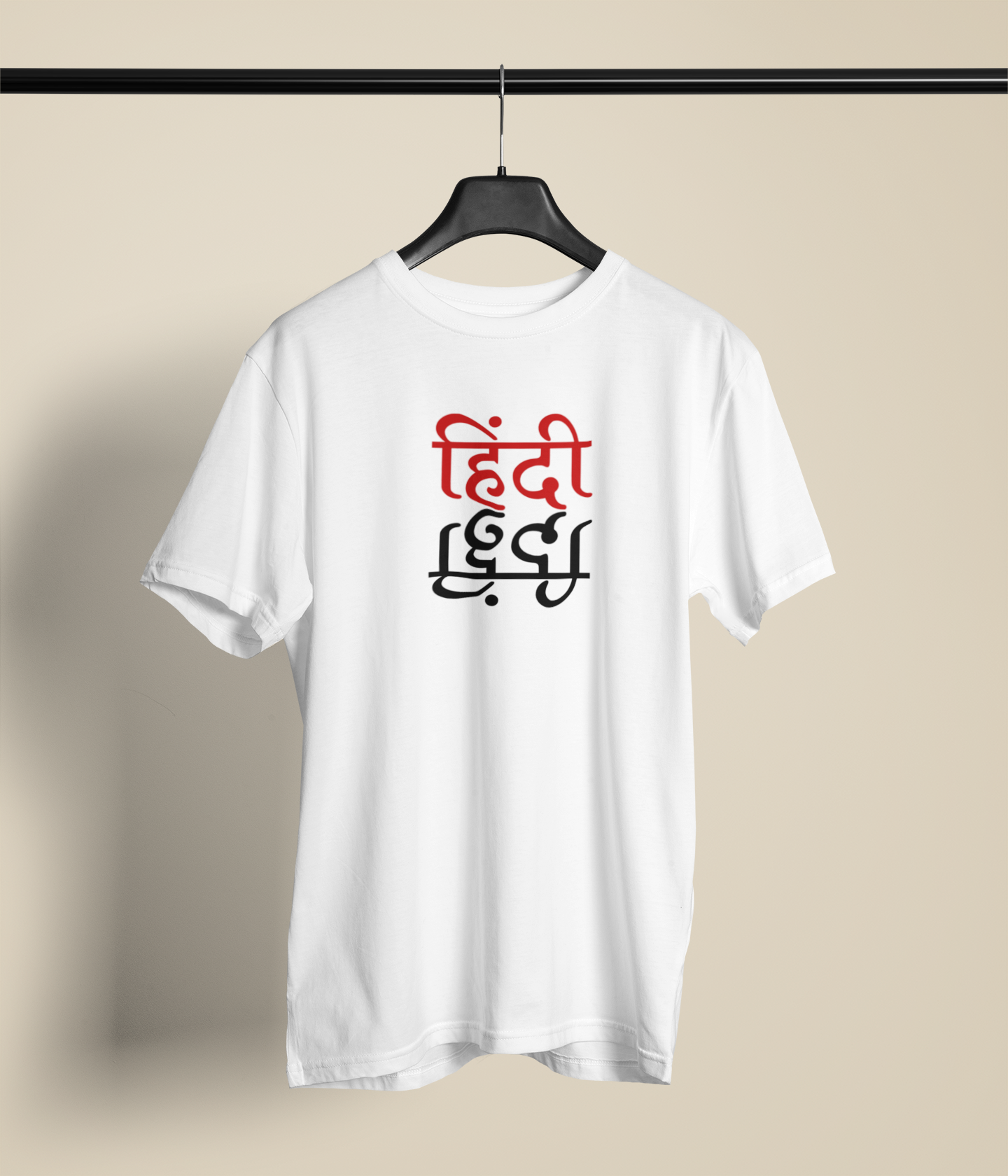 Stylish Hindi Graphic Round Neck T-Shirt for Men and Women
