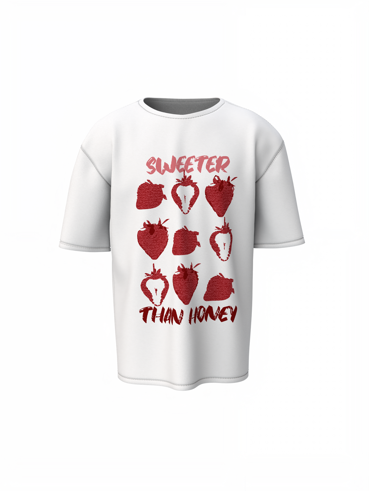 Sweet Strawberry Oversized T-Shirt Cute Casual Daily Styles