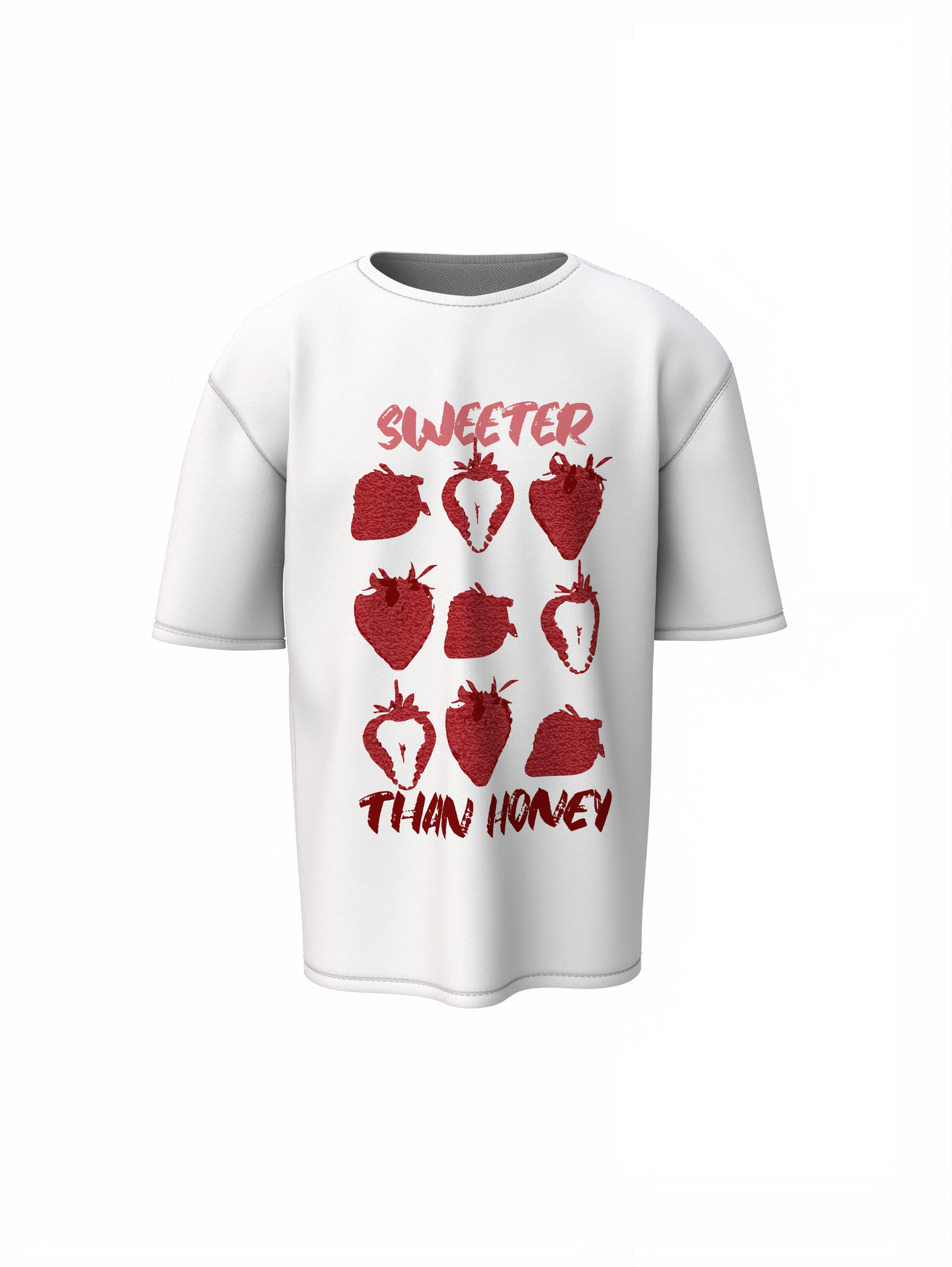Sweet Strawberry Oversized T-Shirt Cute Casual Daily Styles