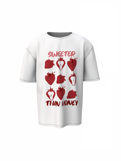 Sweet Strawberry Oversized T-Shirt Cute Casual Daily Styles