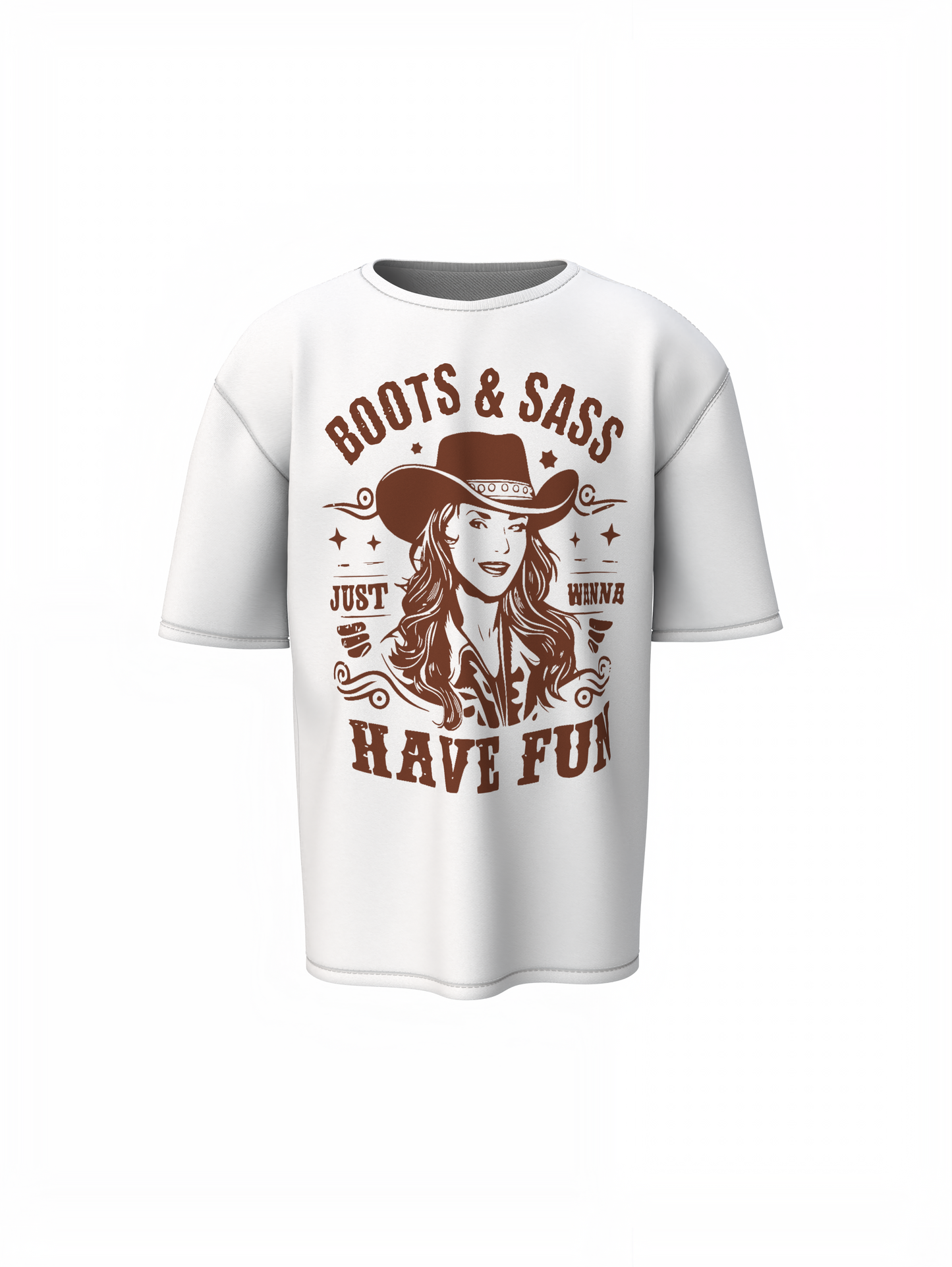 Boots & Saas Oversized T-Shirt Western Sassy Streetwear