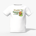 Snailin Graphic Kid’s White Printed T-Shirt