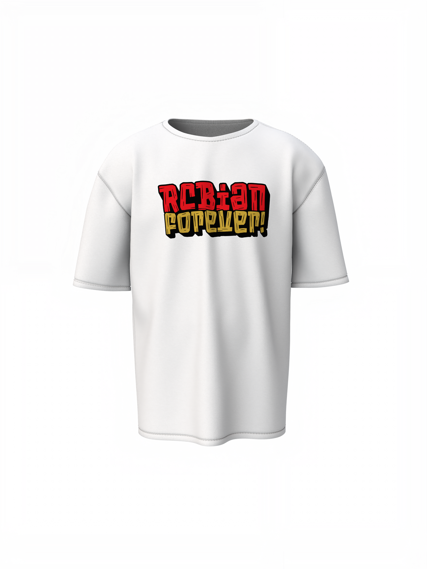 Red & Gold Legacy RCBian Oversized T-Shirts
