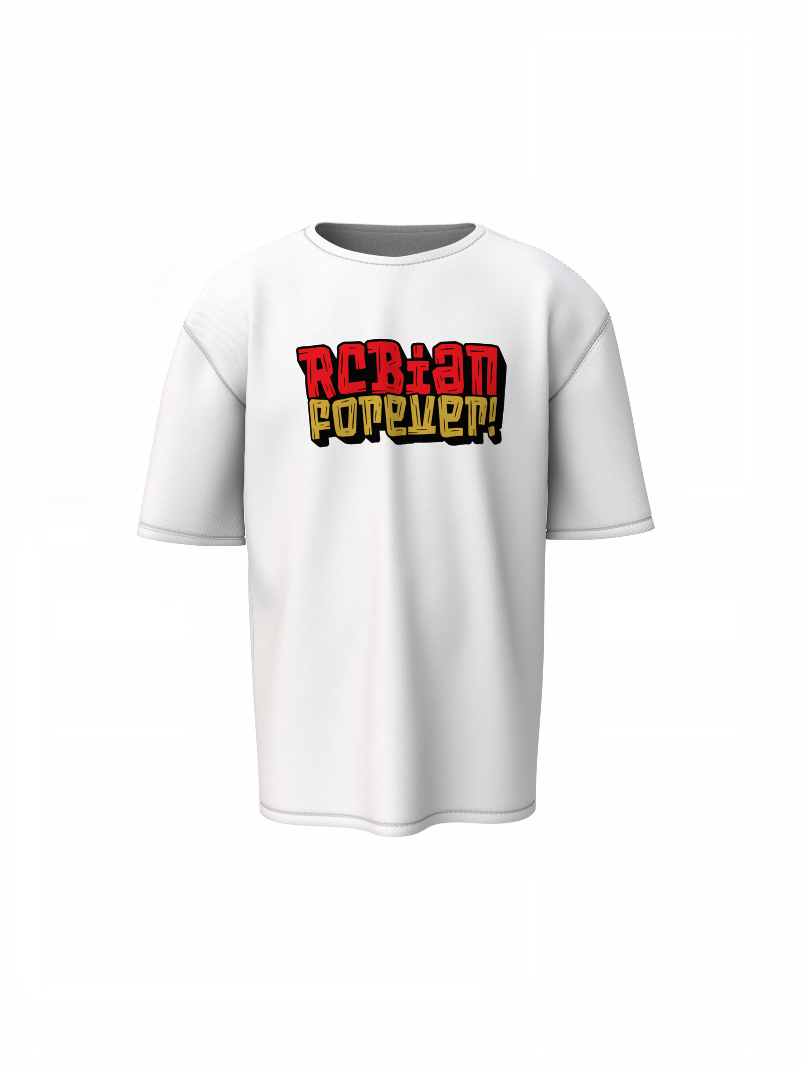 Red & Gold Legacy RCBian Oversized T-Shirts