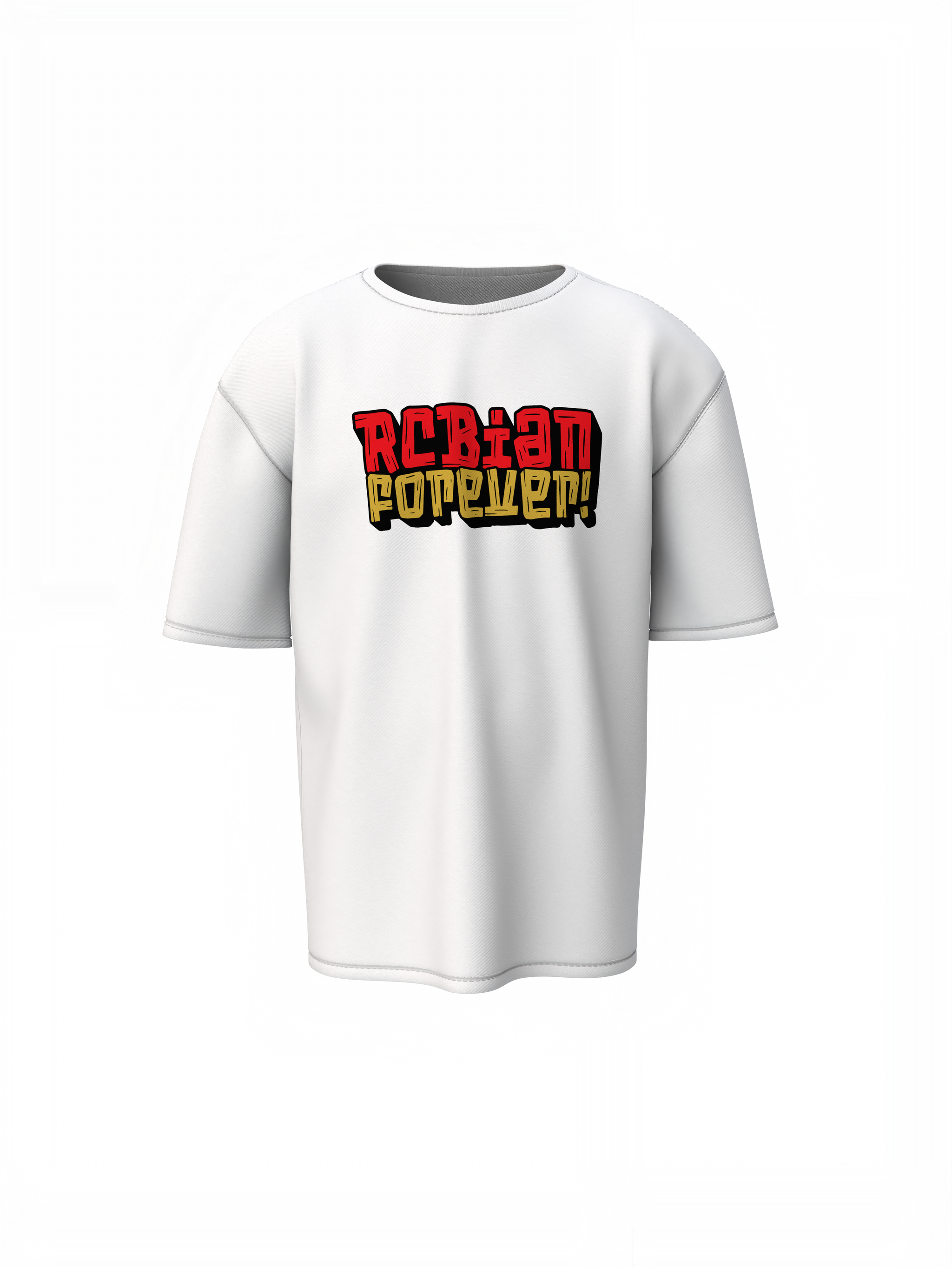 Red & Gold Legacy RCBian Oversized T-Shirts