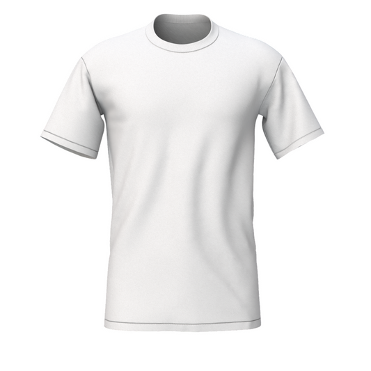 Bulk Unisex White Round Neck T-shirt