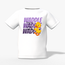 Waddle Duck Graphic Kid’s White Printed T-Shirt