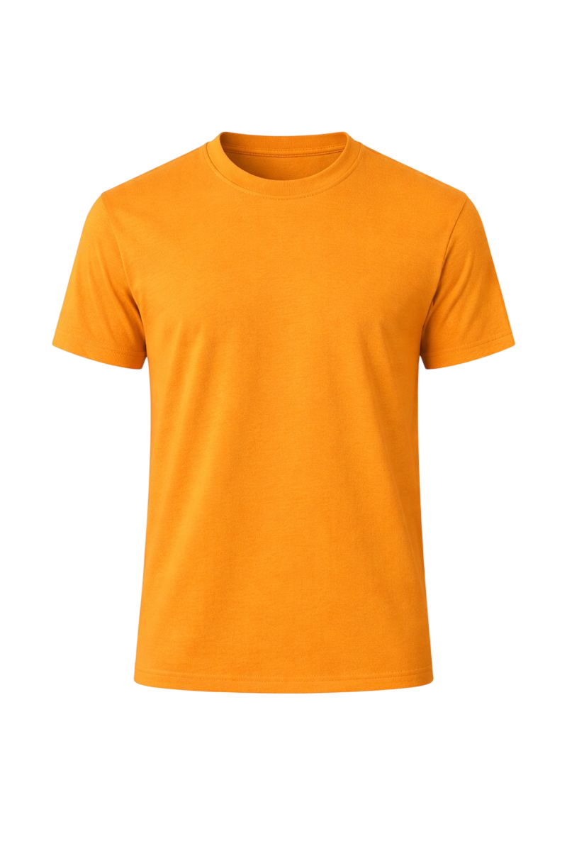 Yellow Bulk Unisex Round Neck Half Sleeve T-Shirt