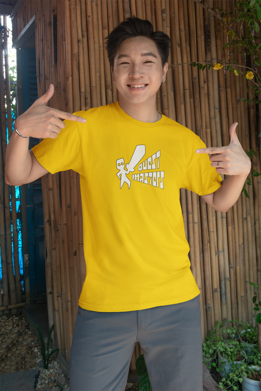 Quest Master Half Sleeve Yellow Round Neck T-Shirt for Men