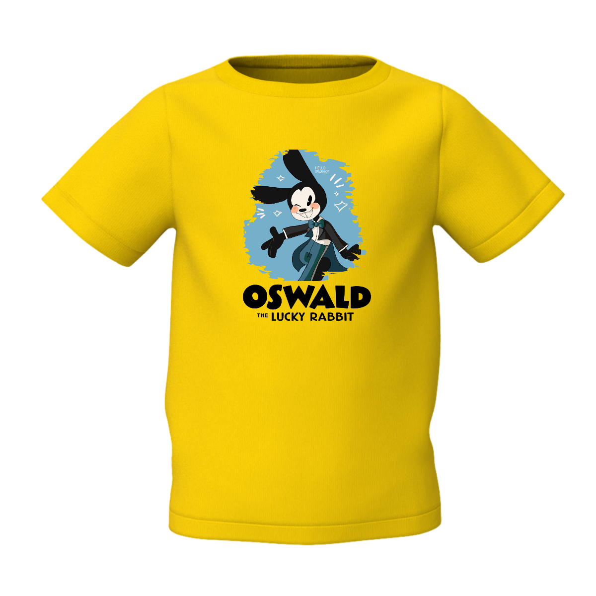 Oswald Graphic Kid’s Yellow Printed T-Shirt Stylish & Comfortable Fit