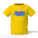 Peppa Cartoon Graphic Kid’s Yellow Round Neck Printed T-Shirt