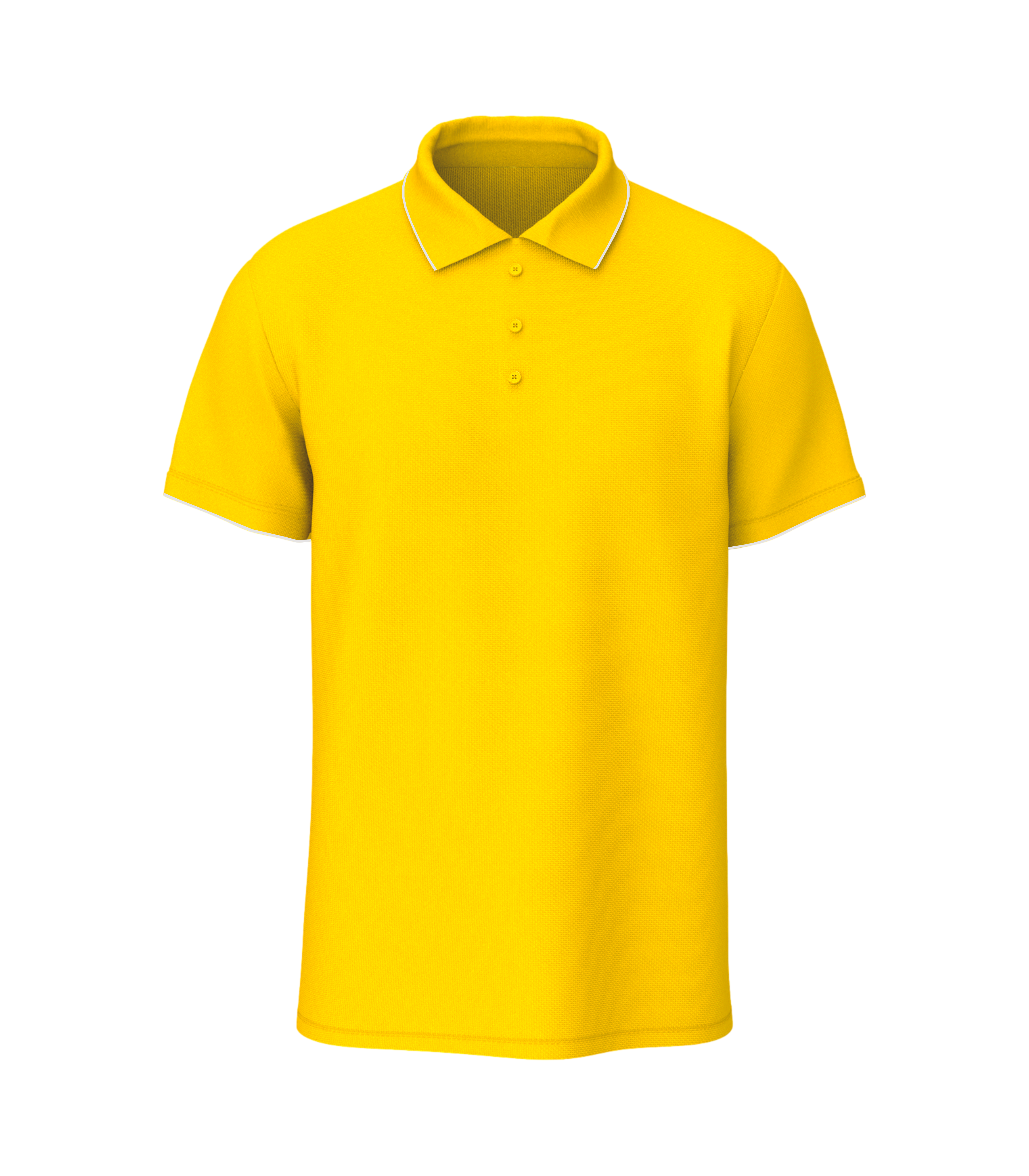 Solid Unisex Premium Yellow Polo T-Shirt