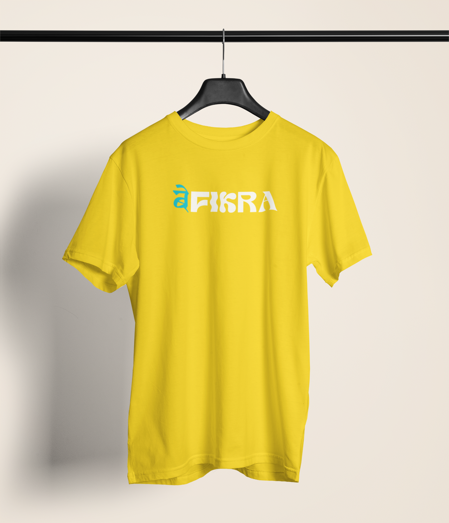 Befikra Unisex Yellow Round Neck T-Shirt Trendy Casual Wear