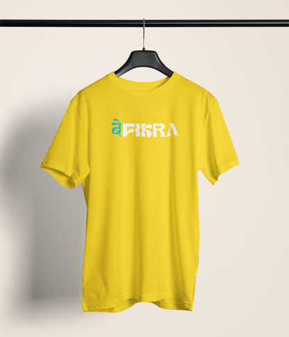 Befikra Unisex Yellow Round Neck T-Shirt Trendy Casual Wear