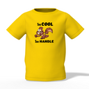 Squirrel Cartoon Graphic Kid’s Yellow Printed T-Shirt