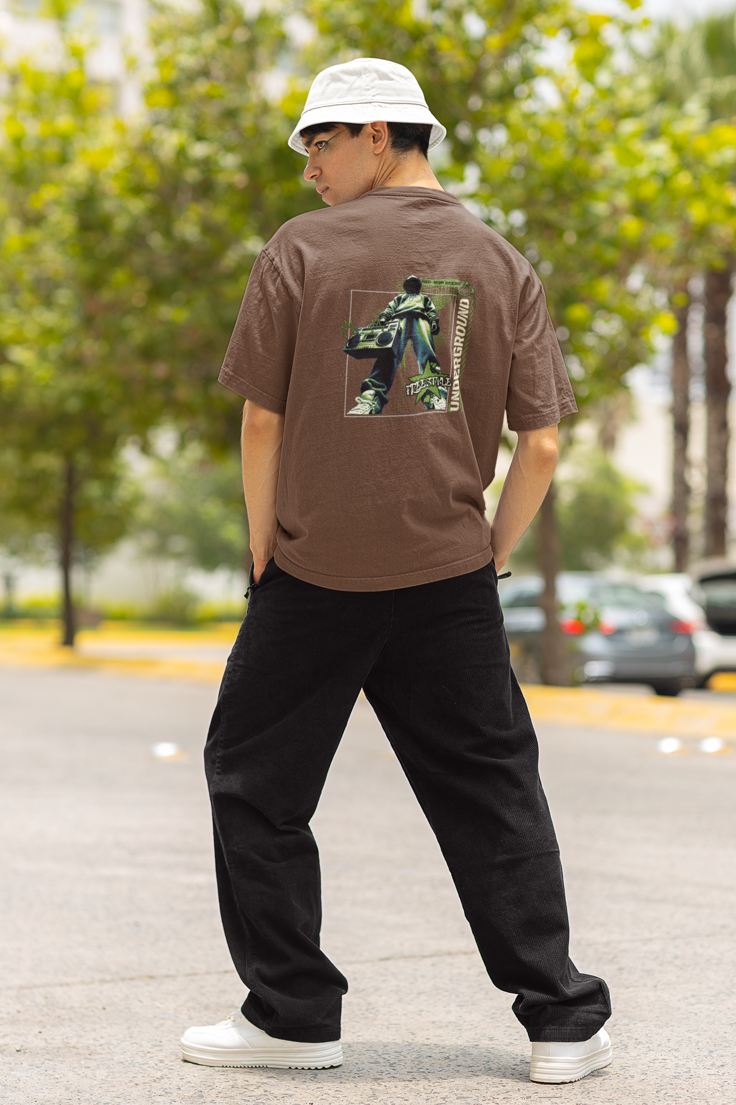Underground Unisex Brown Oversized T-Shirt