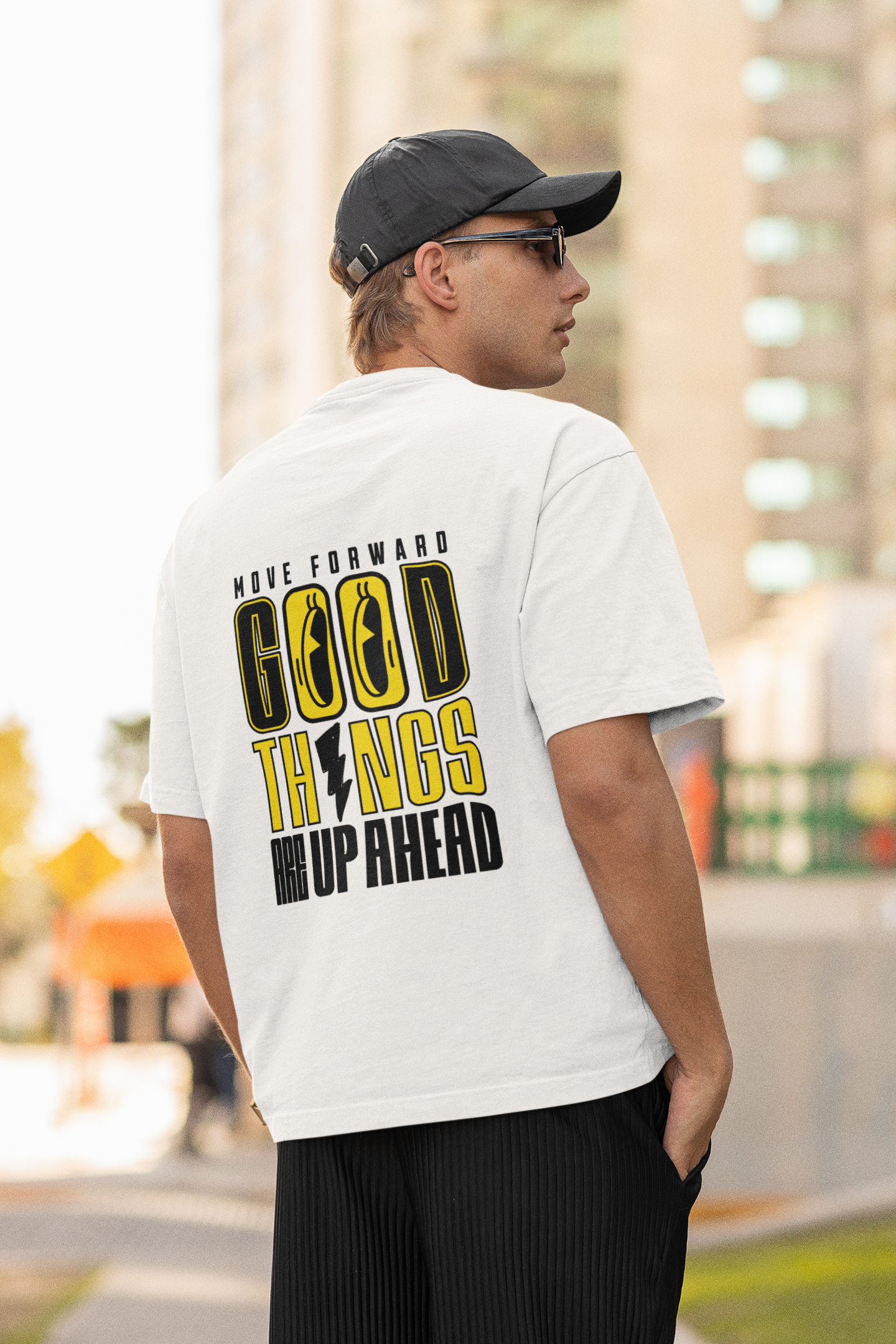 Good Things Unisex White Oversized T-Shirt Stylish Streetwear