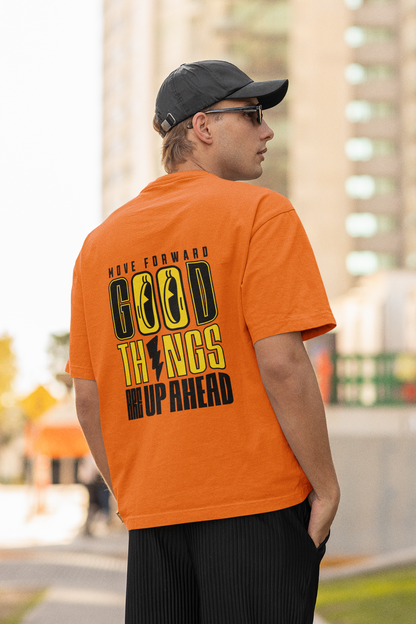 Good Things Unisex Beige Oversized T-Shirt Stylish Streetwear