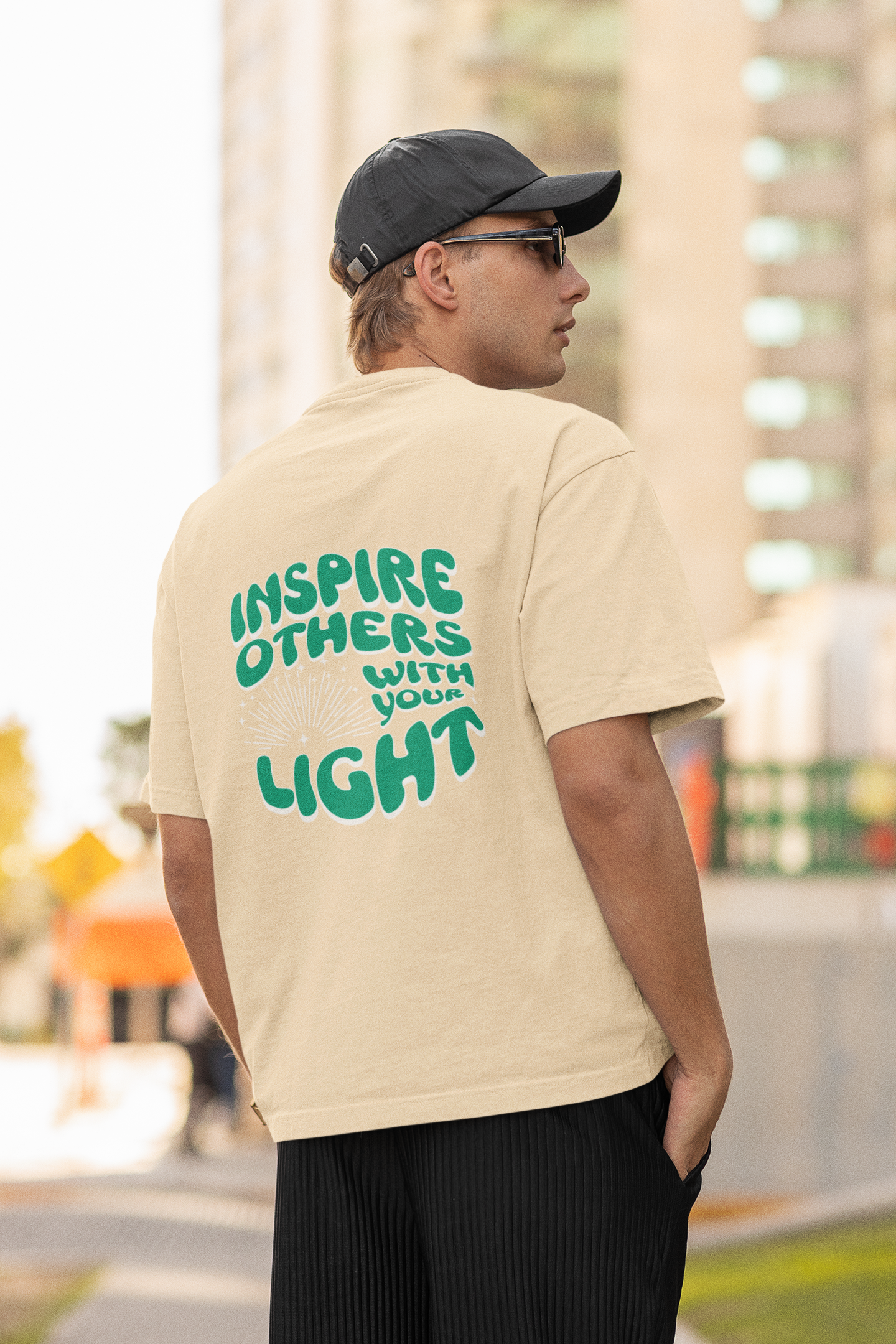 Inspired Unisex Beige Oversized T-Shirt