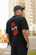 Truth Half Sleeve Black Oversized T-Shirt for Men by Hello Swanky