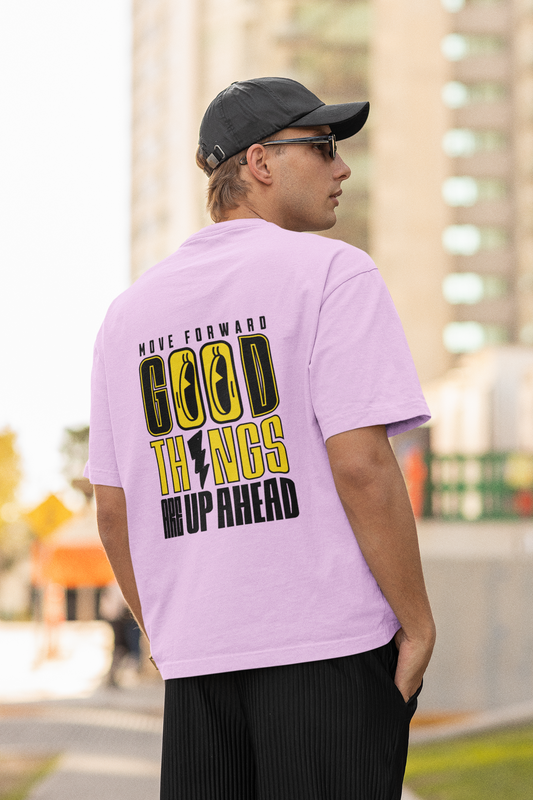 Good Things Unisex Lavender Oversized T-Shirt Stylish Streetwear