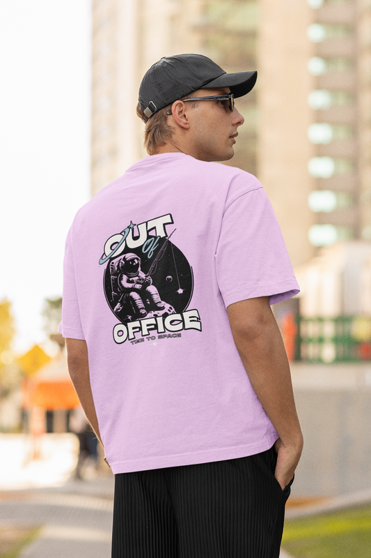 Out of office unisex lavender oversized t-shirt