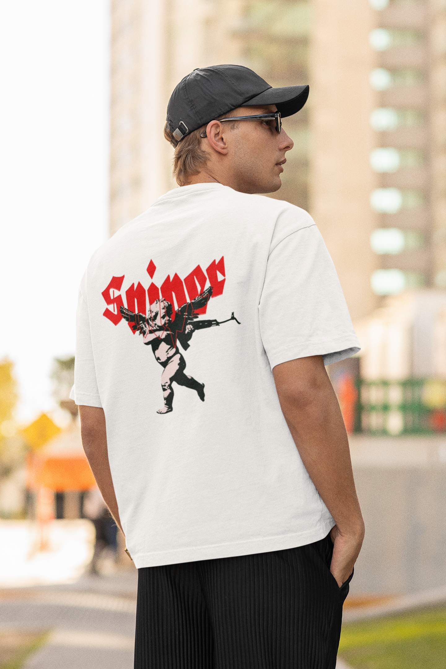 Sniper Boy Unisex White Oversized T-Shirt