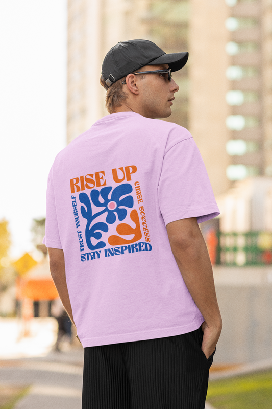 Rise up unisex lavender oversized t-shirt