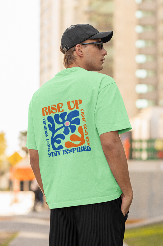 Rise up unisex saga green oversized t-shirt