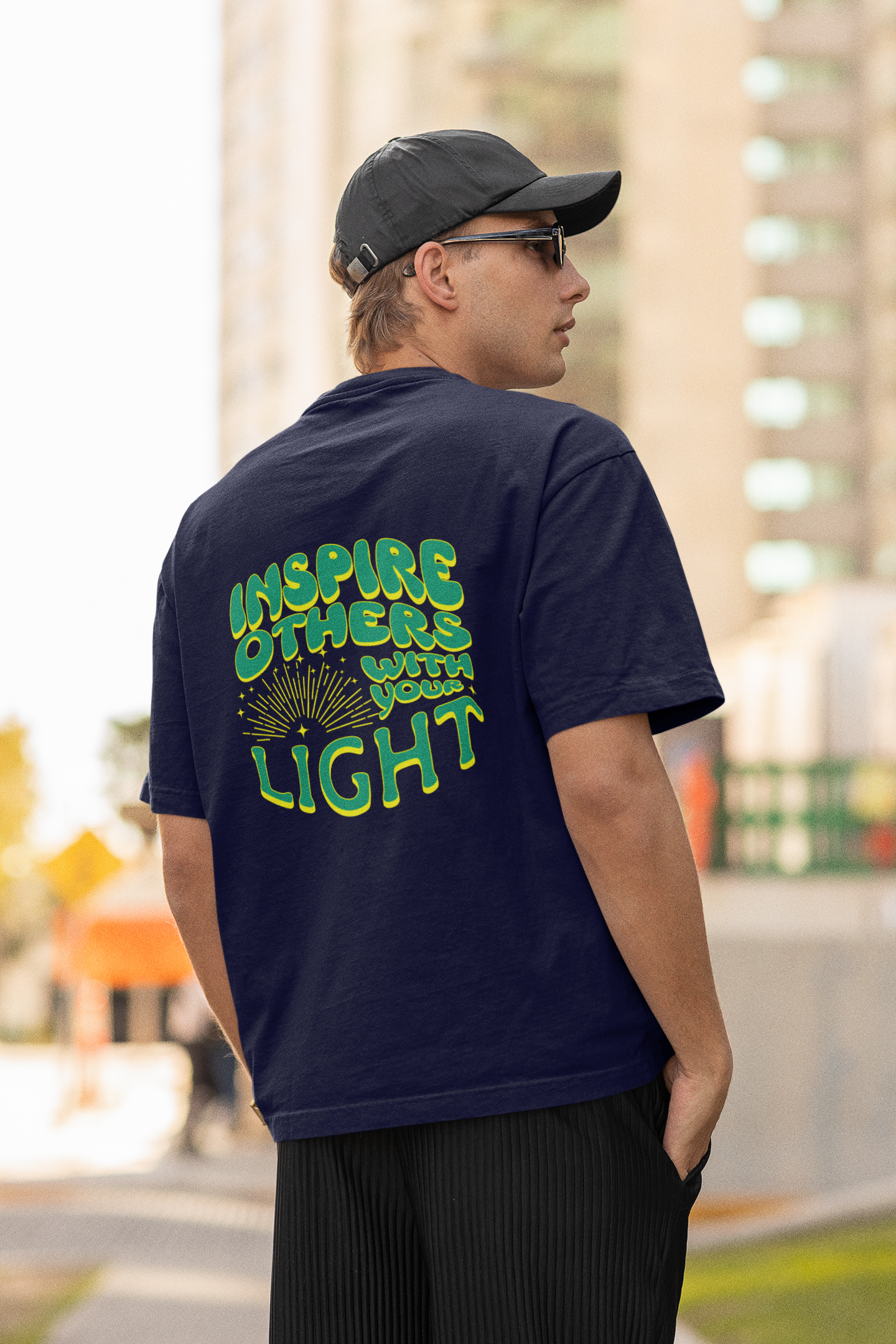 Inspired Unisex Navy Blue Oversized T-Shirt Streetwear Style