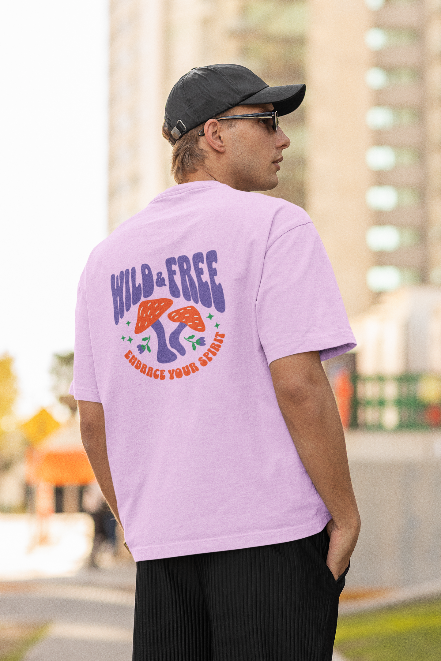 Wild & free unisex lavender oversized t-shirt