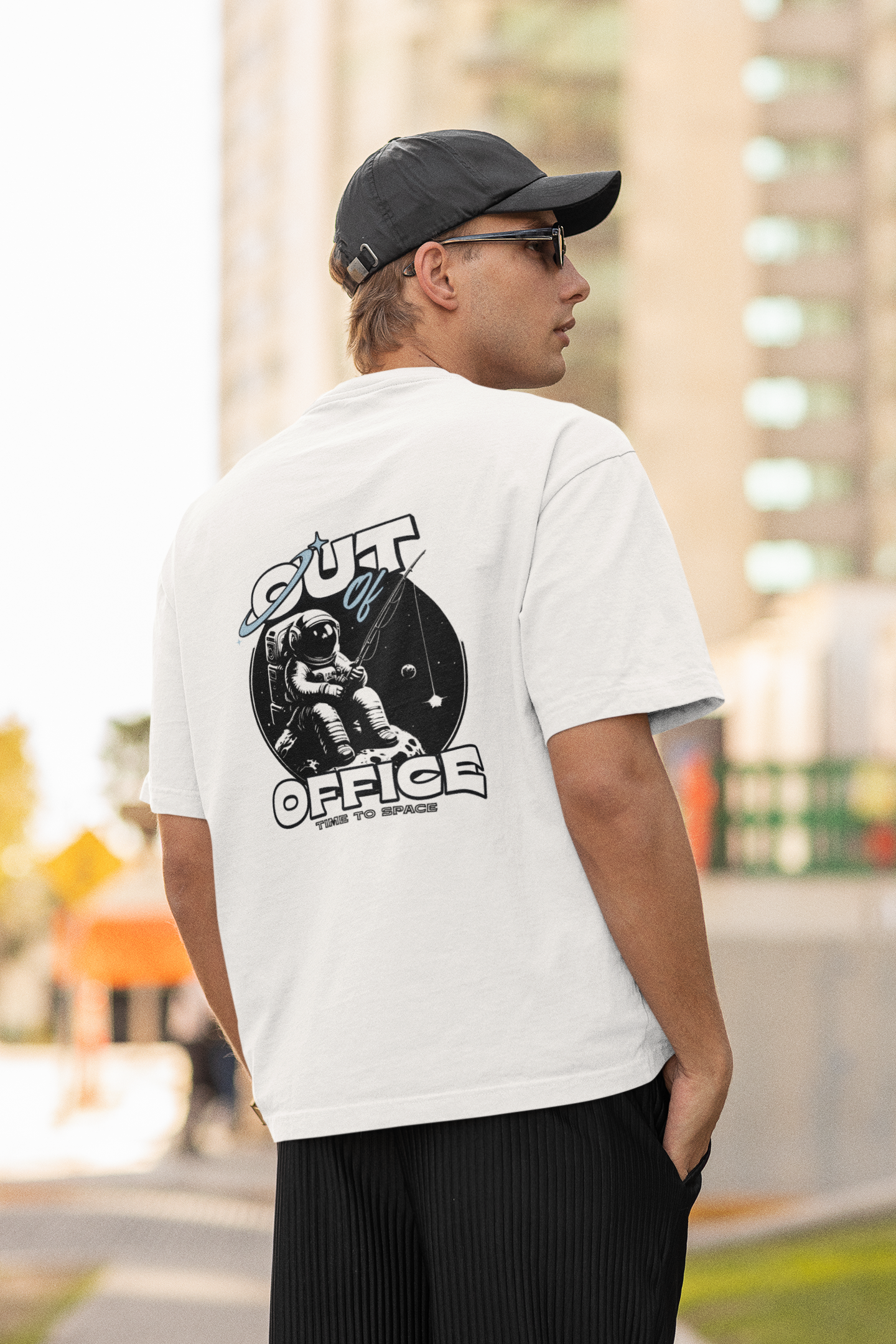 Out of office unisex white oversized t-shirt