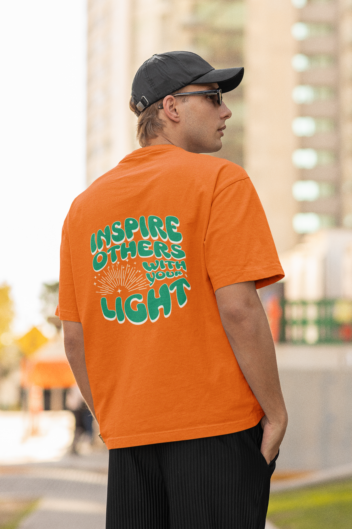 Inspired Unisex Orange Oversized T-Shirt
