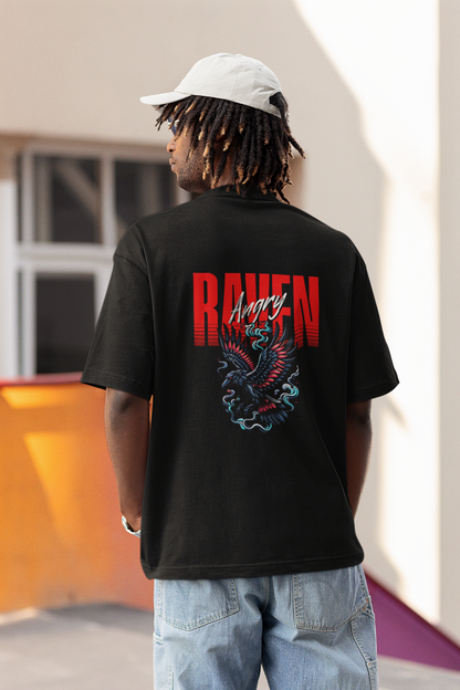 Angry raven oversized t-shirt - s