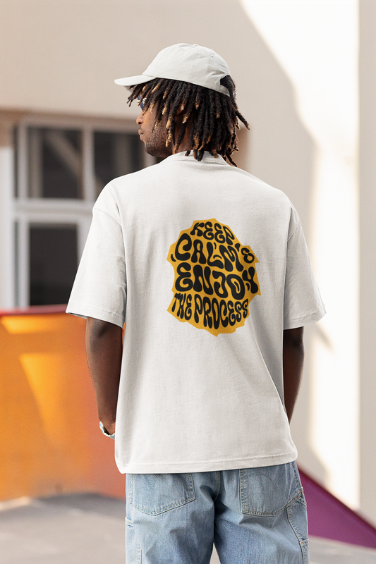 Keep Calm White Oversized T-Shirt – Trendy Streetwear Tee