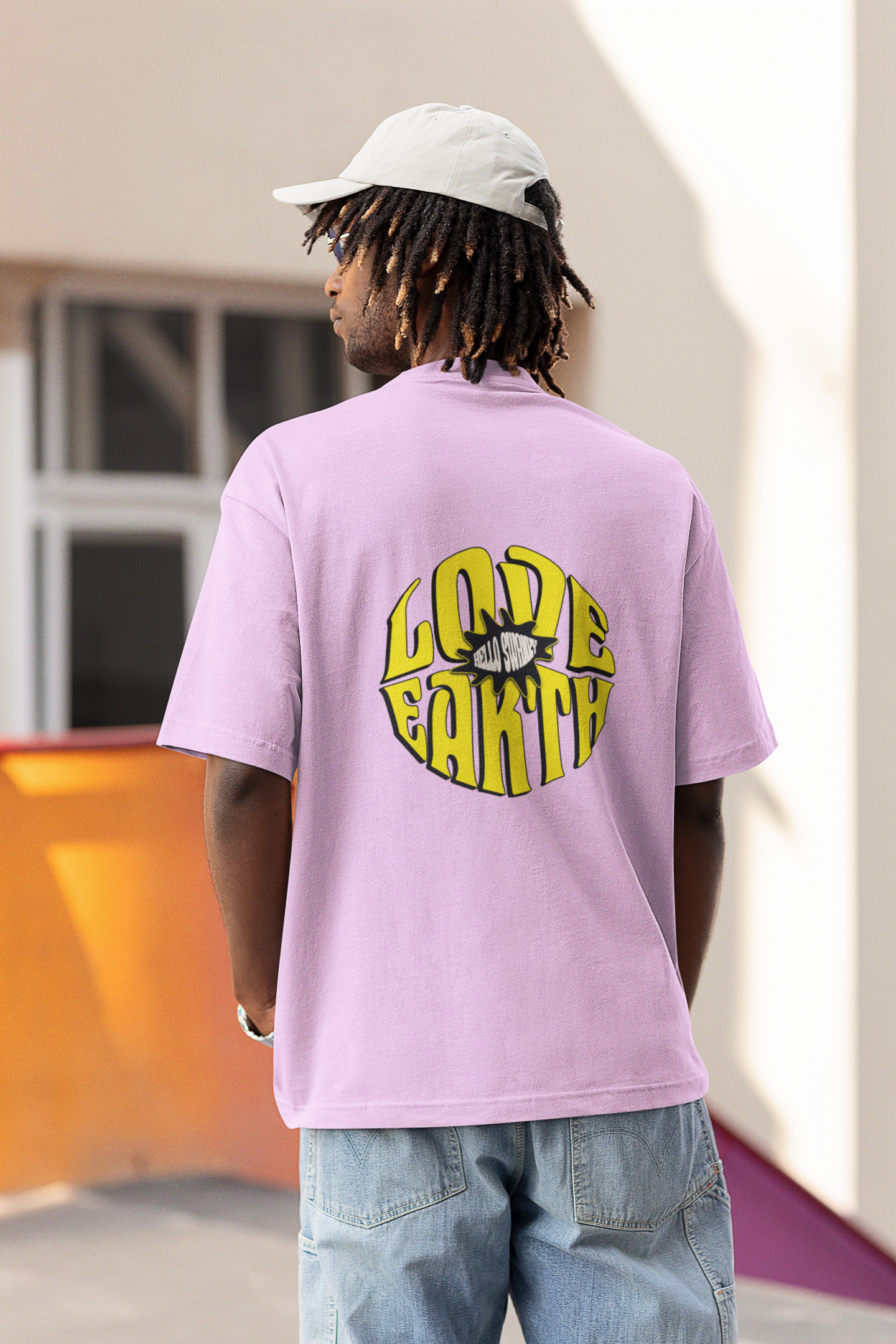 Love earth unisex lavender oversized t-shirt
