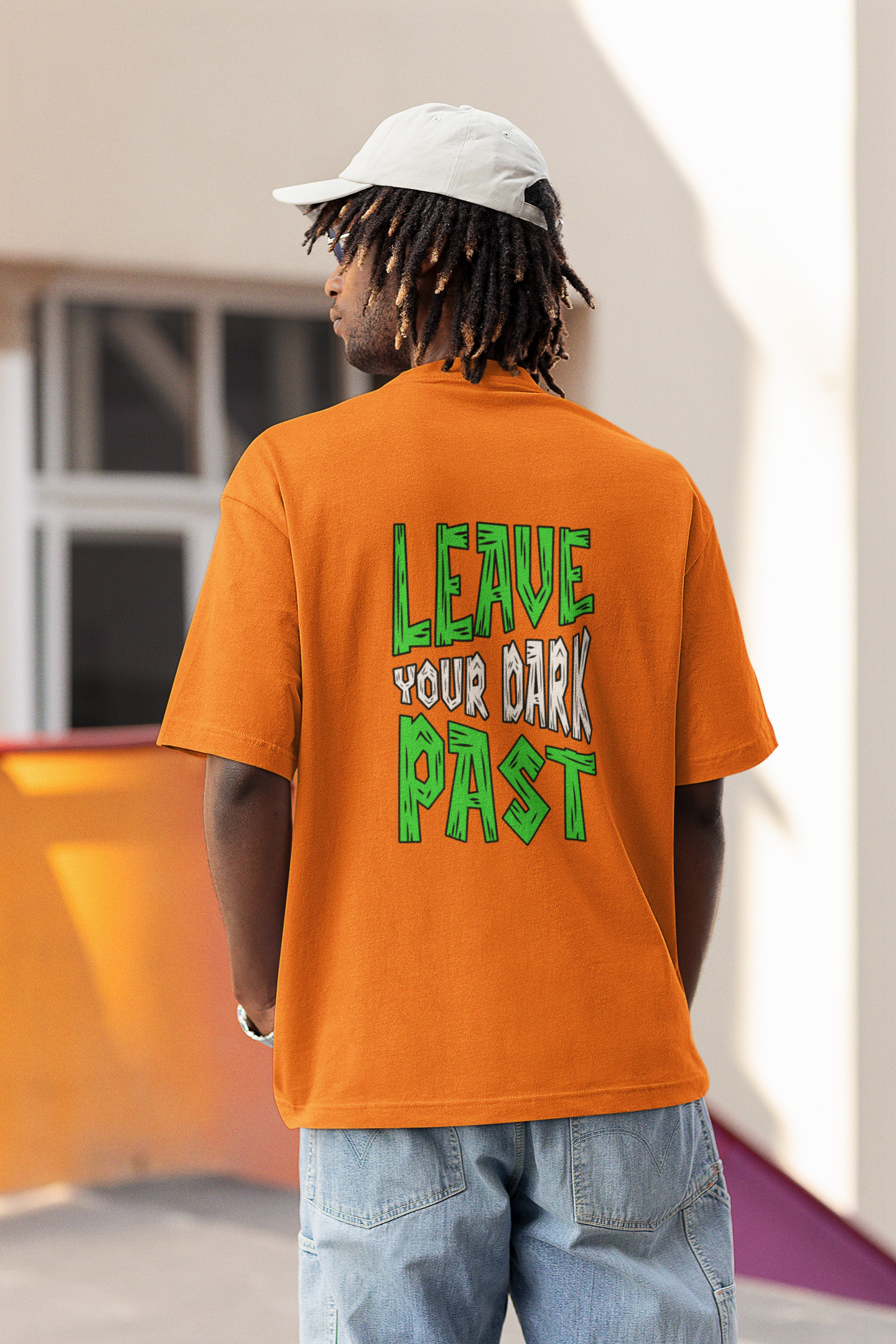 Dark Past Orange Oversized T-Shirt – Stylish Casual Wear