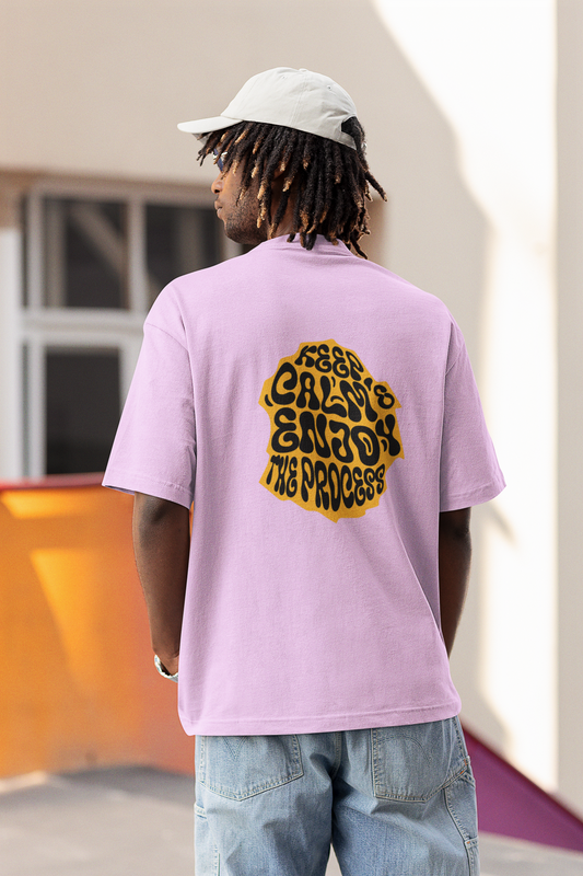 Keep Calm Lavender Oversized T-Shirt Trendy Streetwear Tee