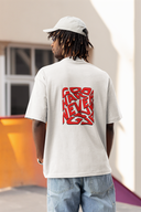 Never Give Up Half Sleeve White Oversized T-Shirt for Men by Hello Swanky