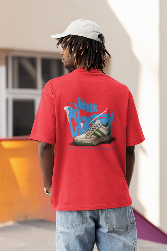 Classy Walk Unisex Red Oversized T-Shirt Stylish Comfort Fit