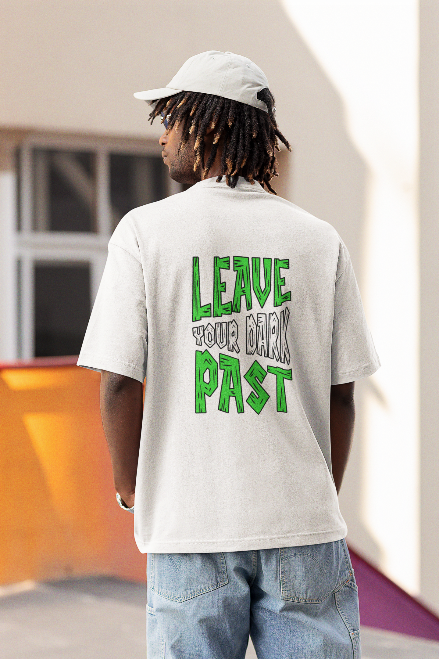 Dark Past White Oversized T-Shirt