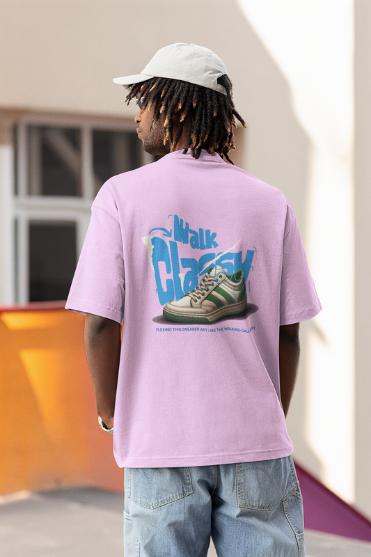 Classy Walk Unisex Lavender Oversized T-Shirt Trendy Comfort