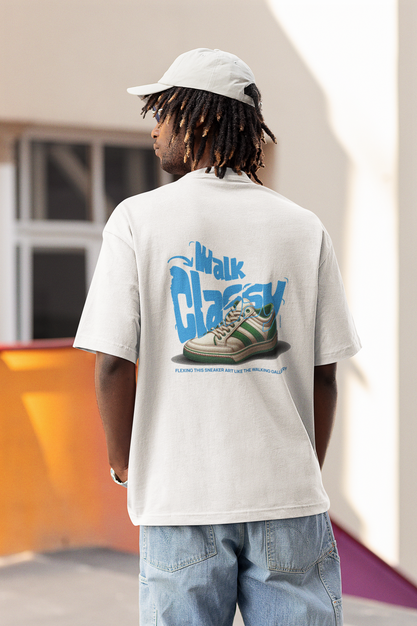 Classy Walk Unisex White Oversized T-Shirt Stylish Comfort Fit