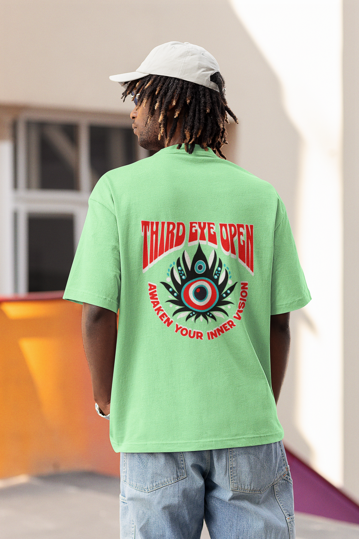 Visionary unisex saga green oversized t-shirt