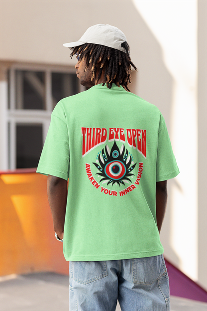 Visionary unisex saga green oversized t-shirt