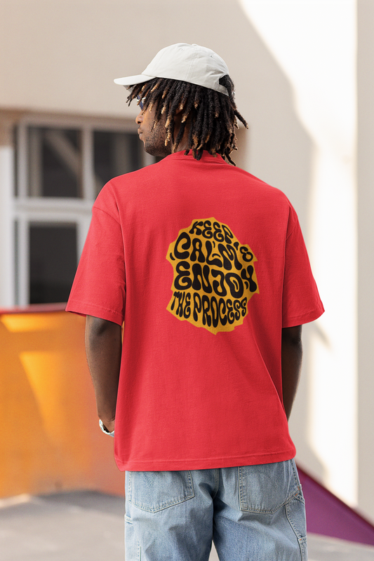 Keep Calm Red Oversized T-Shirt – Perfect for Casual Wear