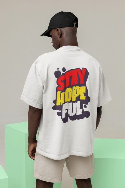 Hopeful Unisex White Oversized T-Shirt | Comfortable & Stylish